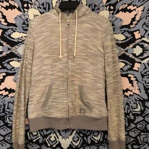 Hollister grey fuzzy sweatshirt (size small)